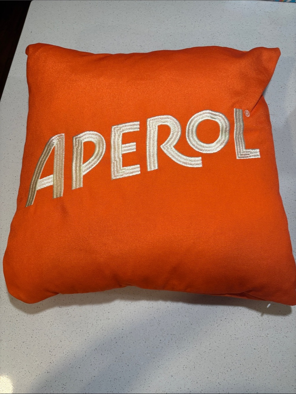 Aperol Orange Logo Accent Pillow
